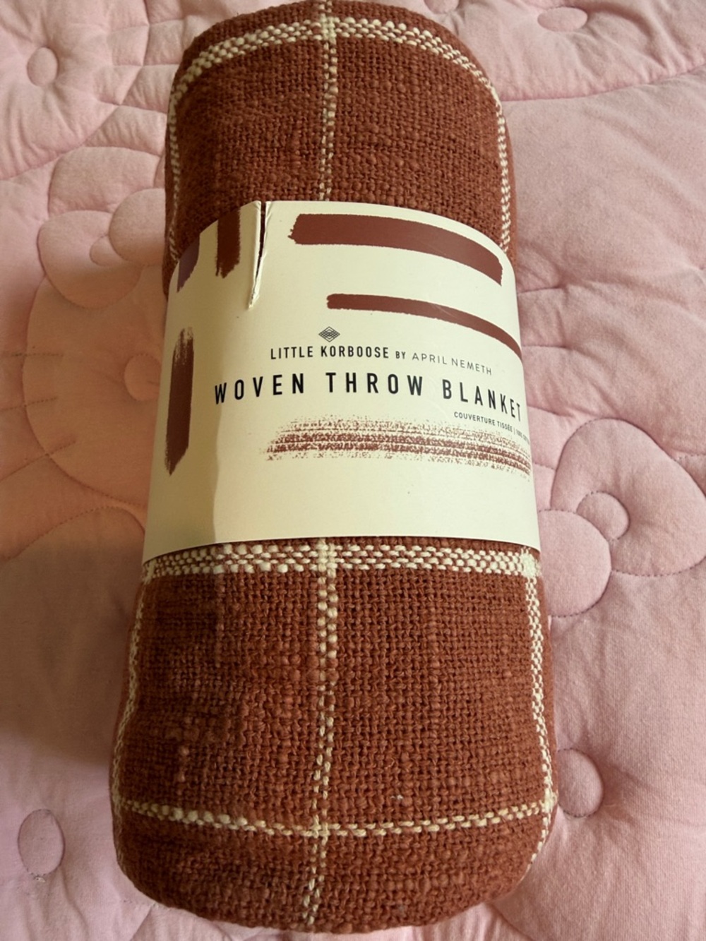 Little Korboose Rust Woven Throw Blanket